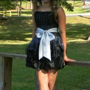 Black and Blue formal dress